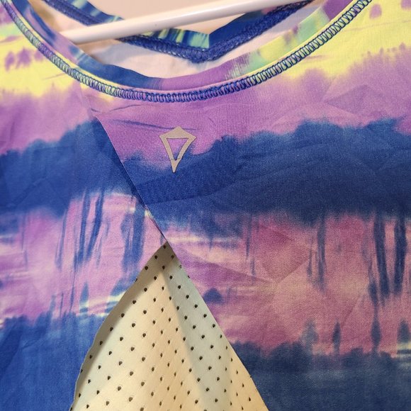 Ivivva Lululemon Tank Top Girls 10 Purple Green Tie Dye - Picture 4 of 8